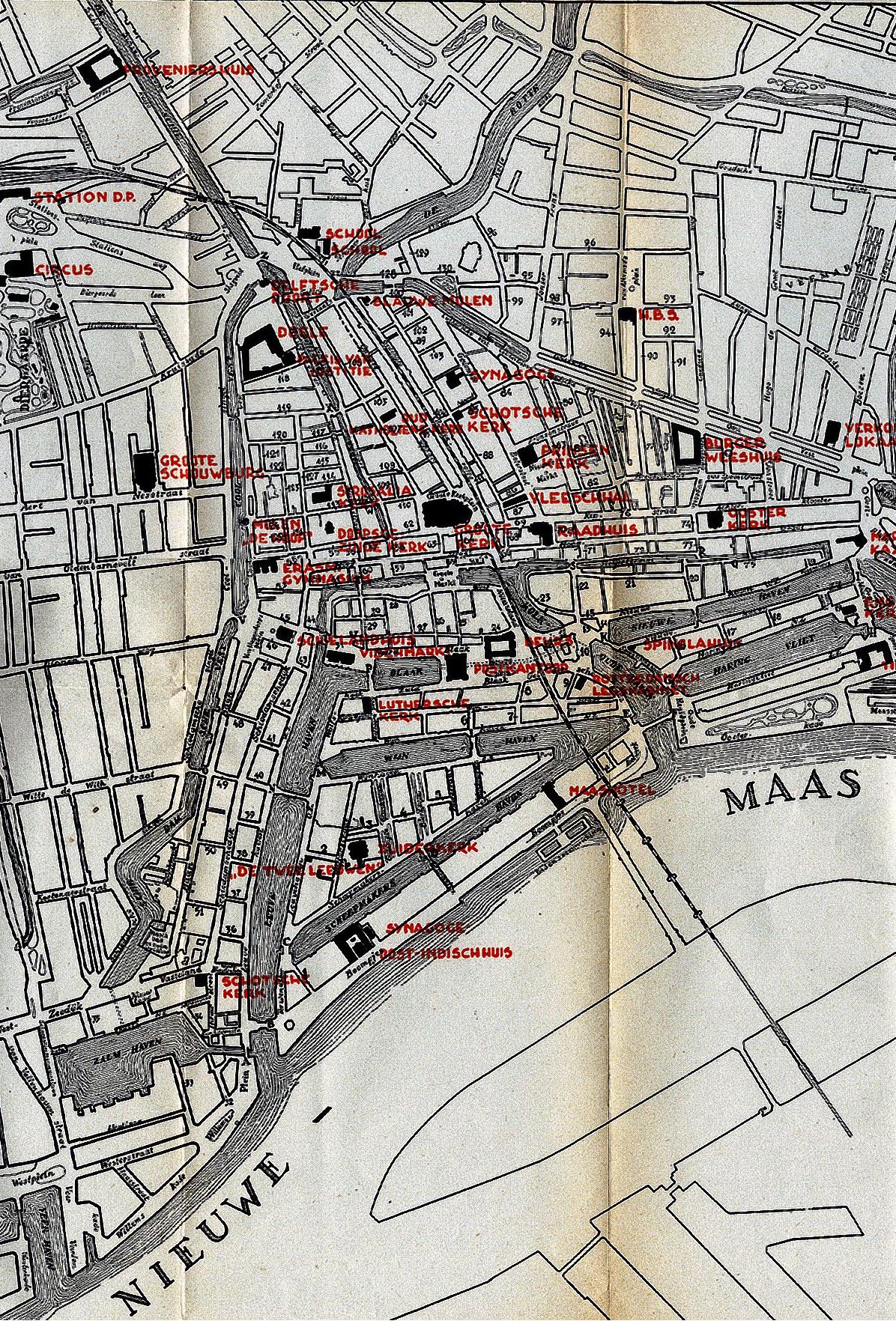 Rotterdam stadsplattegrond 1897